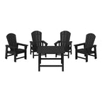 WestinTrends Malibu Kids 5-Piece HDPE Outdoor Square Patio Dining Table and Chairs Set