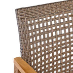 Christopher Knight Home Augusta 5-delige set voor buiten met clubfauteuil en vuurtafel van acaciahout en wicker