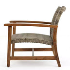 Christopher Knight Home Augusta 5-delige set voor buiten met clubfauteuil en vuurtafel van acaciahout en wicker