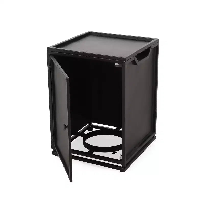 Ensemble de conversation d'extérieur GDFStudio Savannah pour 4 personnes, en bois d'acacia et résine tressée, avec brasero de 50,000BTU