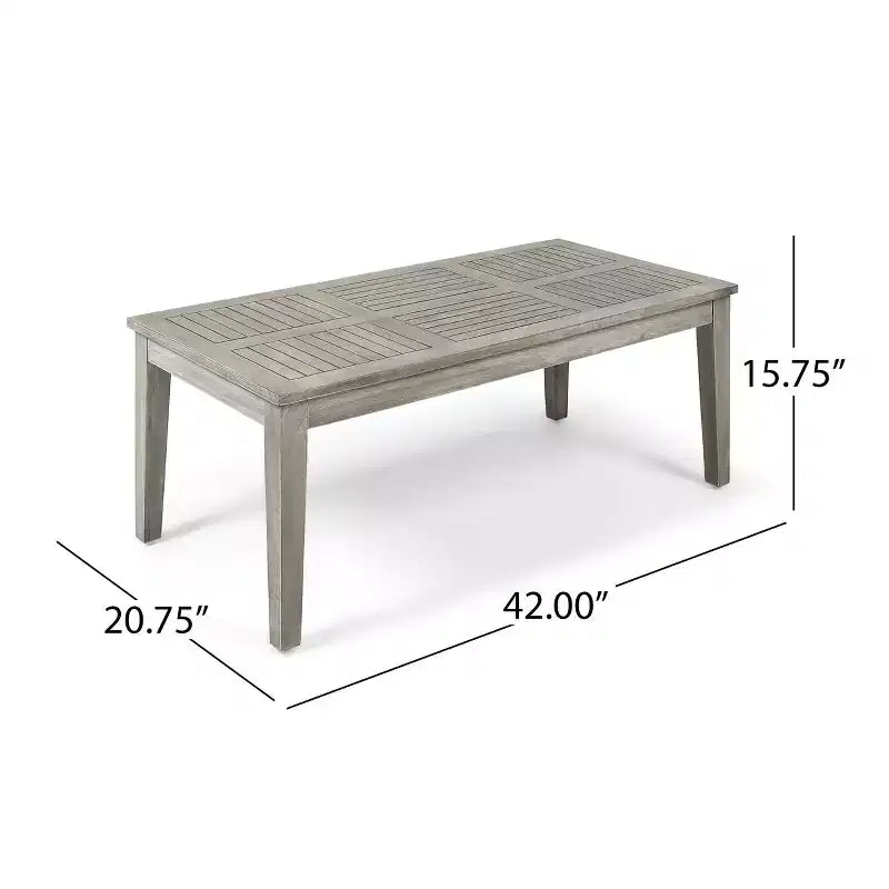 Juego de sofá para 3 personas y mesa de centro de exterior Christopher Knight Home Sewell, de madera de acacia y mimbre