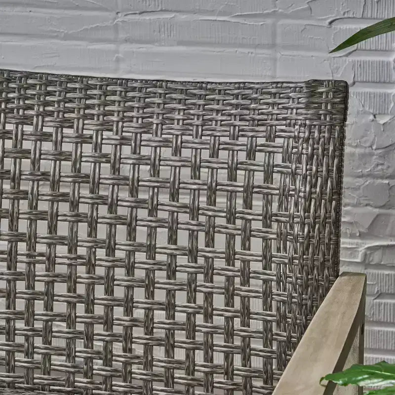 Juego de sofá para 3 personas y mesa de centro de exterior Christopher Knight Home Sewell, de madera de acacia y mimbre