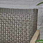 Juego de sofá para 3 personas y mesa de centro de exterior Christopher Knight Home Sewell, de madera de acacia y mimbre