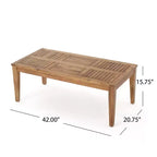 Juego de sofá para 3 personas y mesa de centro de exterior Christopher Knight Home Sewell, de madera de acacia y mimbre