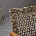 Juego de sofá para 3 personas y mesa de centro de exterior Christopher Knight Home Sewell, de madera de acacia y mimbre