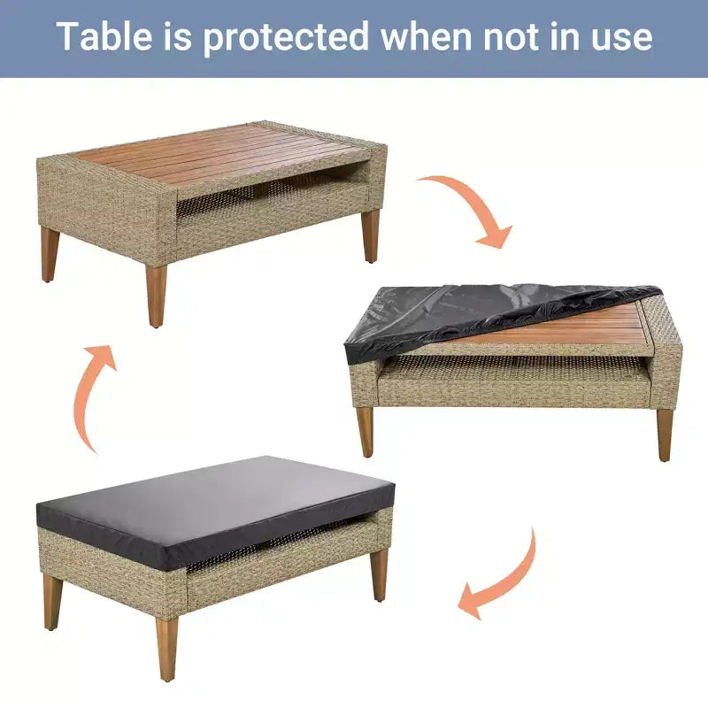Conjunto de sofá Whisen de 6 piezas de mimbre de PE para todo tipo de clima, sofá de ratán para exterior con cojines dobles