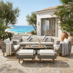 Whisen 6-Pieces All Weather PE Wicker Sofa Set, Outdoor Rattan sofa With Double Cushions