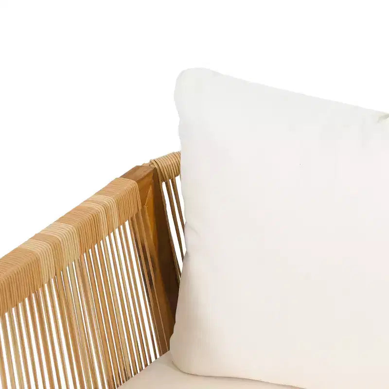 Christopher Knight Home Allerton loungeset voor buiten, 4-zits, van acaciahout en wicker, met kussens, teak en beige