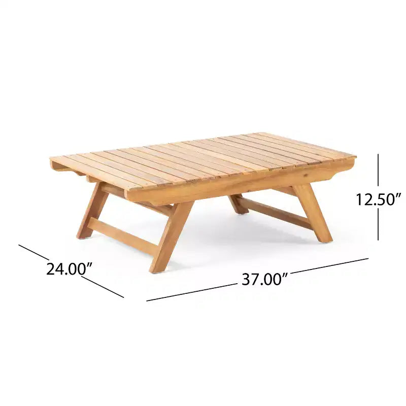 Christopher Knight Home Sedona kültéri akáciafa 4 személyes beszélgetőgarnitúra párnákkal