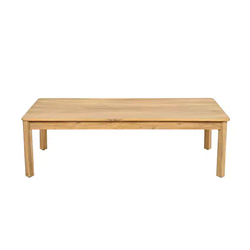 Conjunto de asientos de dos plazas y mesa de centro de madera de acacia con tejido de cuerda para patio Gilda de Christopher Knight Home