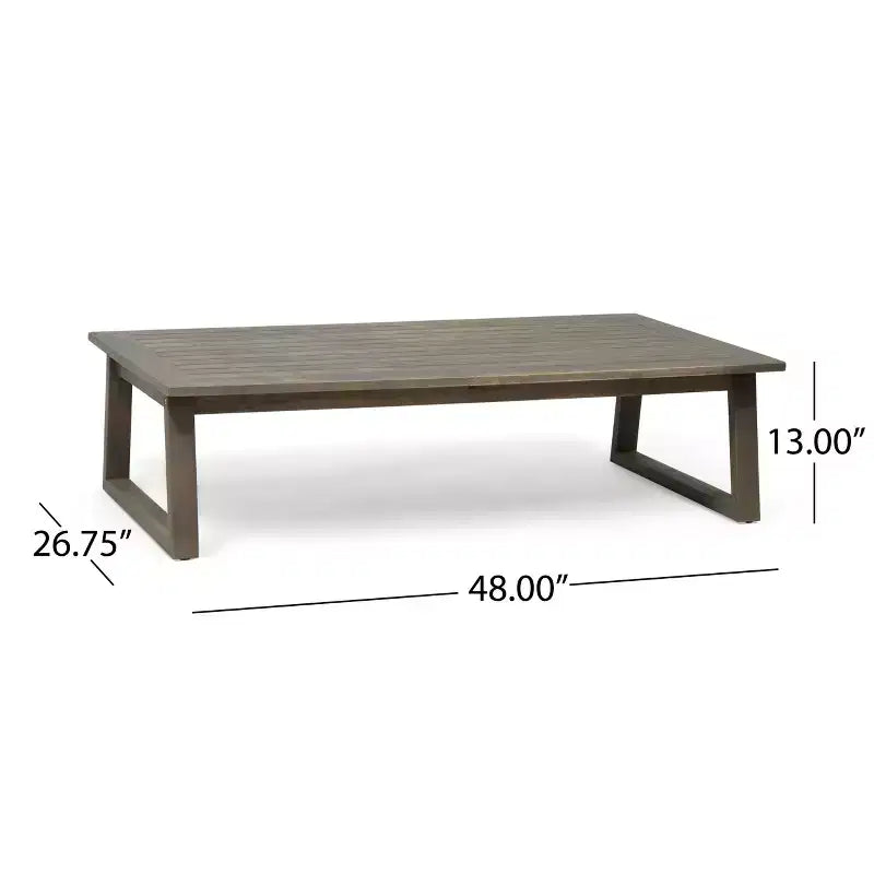 Conjunto Christopher Knight Home Hazel de sofá biplaza y mesa de centro de madera de acacia para exteriores, con cojines