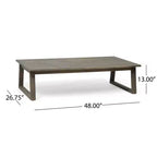 Conjunto Christopher Knight Home Hazel de sofá biplaza y mesa de centro de madera de acacia para exteriores, con cojines