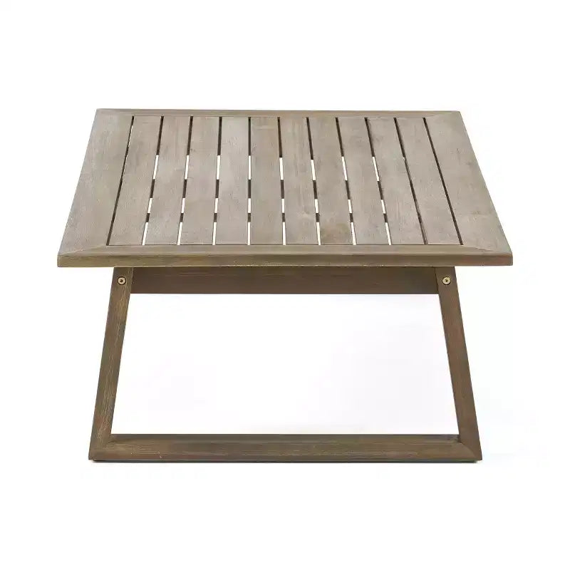Conjunto Christopher Knight Home Hazel de sofá biplaza y mesa de centro de madera de acacia para exteriores, con cojines
