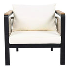Conjunto de sofá seccional para exteriores de 4 piezas, conjunto de conversación para patio con capacidad para 5 personas, cojines y mesa de centro - ModernLuxe