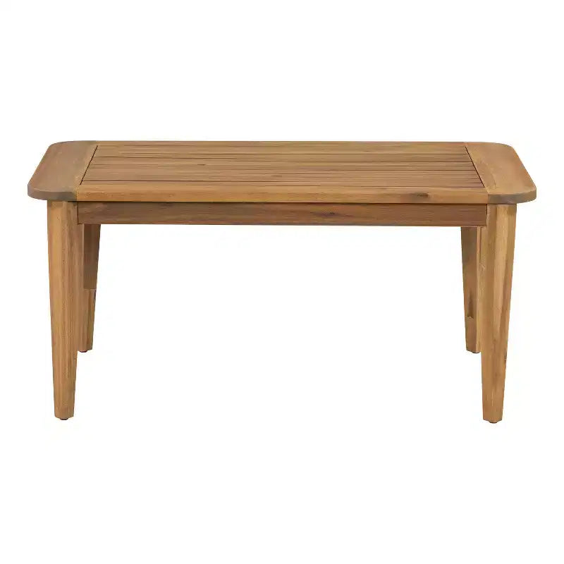 Ensemble de sièges extérieur Osborn de Christopher Knight Home, 4 pièces en bois d’acacia à lattes avec coussin, teck/beige