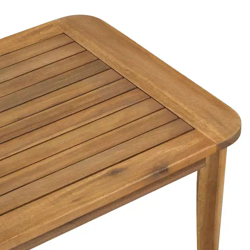 Ensemble de sièges extérieur Osborn de Christopher Knight Home, 4 pièces en bois d’acacia à lattes avec coussin, teck/beige