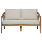 Ensemble de sièges extérieur Osborn de Christopher Knight Home, 4 pièces en bois d’acacia à lattes avec coussin, teck/beige