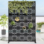 72" H x 47" W Metal Privacy Screen Panel for Outdoor Use