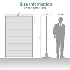 72" H x 47" W Metal Privacy Screen Panel for Outdoor Use