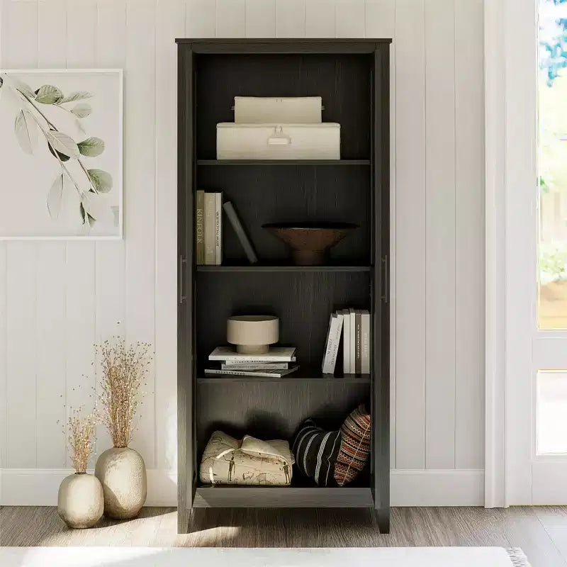 Farmhouse Storage Cabinet with 4 Shelves and 2 Shaker Style Doors