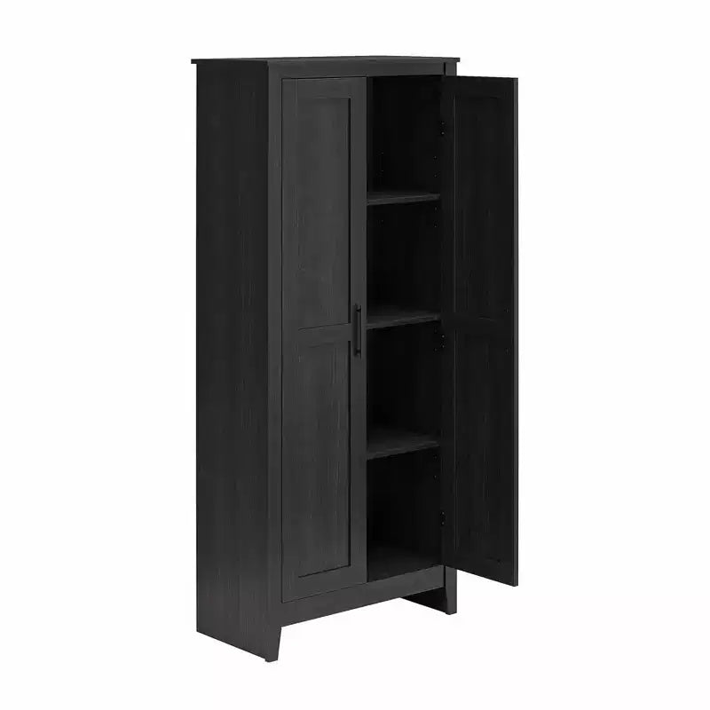 Farmhouse Storage Cabinet with 4 Shelves and 2 Shaker Style Doors