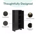 Farmhouse Storage Cabinet with 4 Shelves and 2 Shaker Style Doors