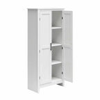 Farmhouse Storage Cabinet with 4 Shelves and 2 Shaker Style Doors