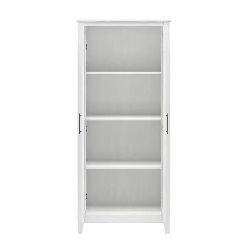 Farmhouse Storage Cabinet with 4 Shelves and 2 Shaker Style Doors