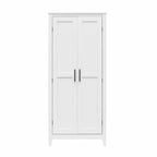 RealRooms Ashford Farmhouse Storage Cabinet with 4 Shelves and 2 Shaker Style Doors