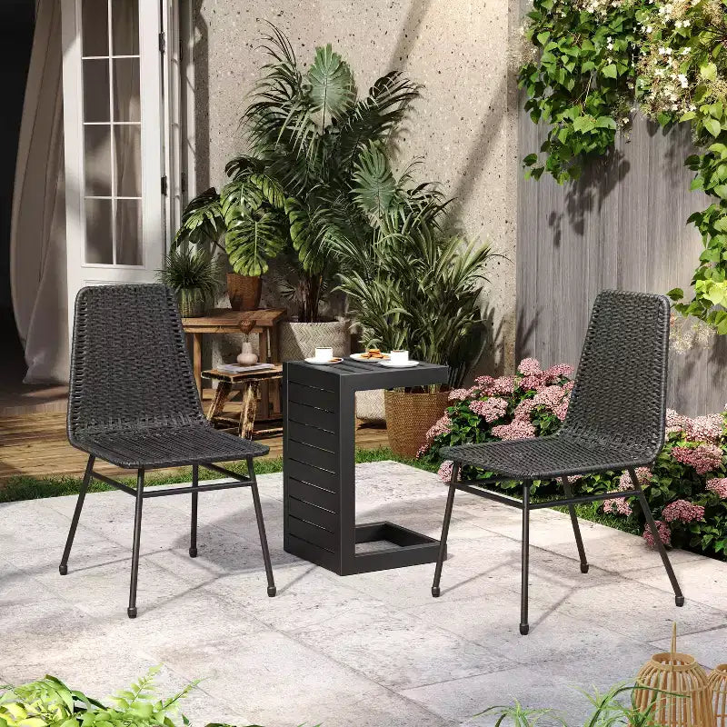 Christopher Knight Home Vanessa Outdoor Rattan and Metal 3 Piece Chat Set