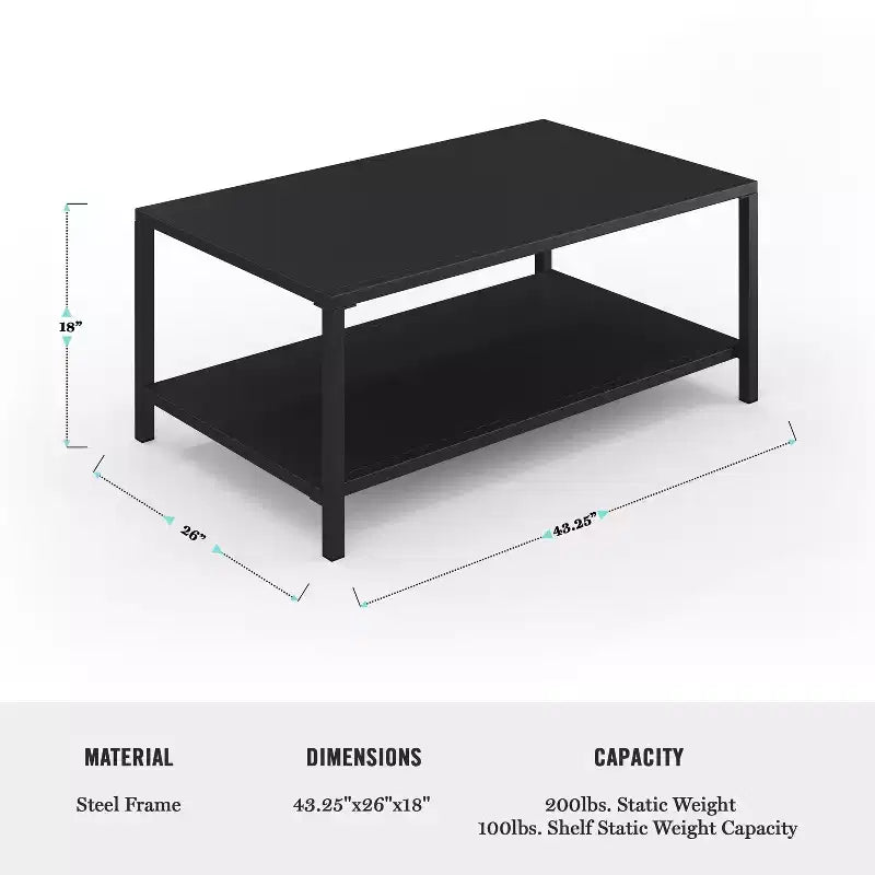 Conjunto de conversación para patio de acero Martha Stewart de 4 piezas, con sofá biplaza, 2 sillas y mesa de centro en negro