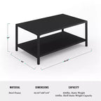 Conjunto de conversación para patio de acero Martha Stewart de 4 piezas, con sofá biplaza, 2 sillas y mesa de centro en negro