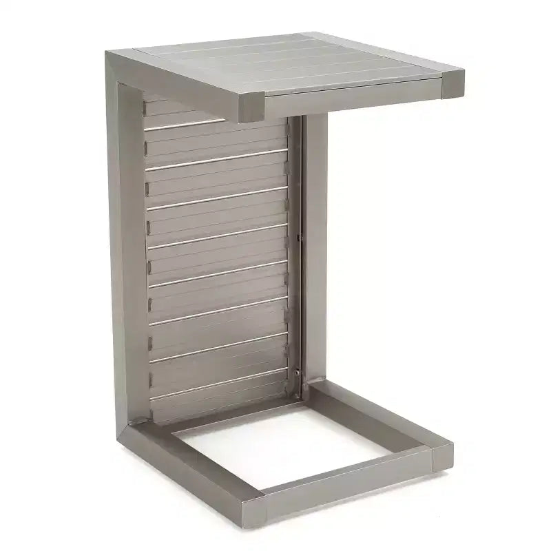 Conjunto de conversación de 3 piezas para exteriores Christopher Knight Home Crested Bay, de aluminio, con mesa en forma de C