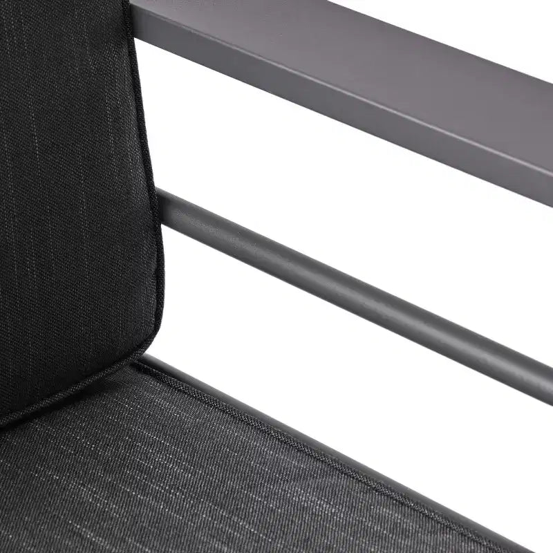 Conjunto de conversación de 3 piezas para exteriores Christopher Knight Home Crested Bay, de aluminio, con mesa en forma de C