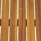 Conjunto GDFStudio Keanu de sofá biplaza y mesa de centro de madera de acacia para exteriores, con cojines