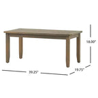 Conjunto GDFStudio Keanu de sofá biplaza y mesa de centro de madera de acacia para exteriores, con cojines
