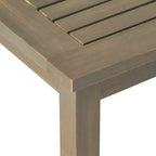Conjunto GDFStudio Keanu de sofá biplaza y mesa de centro de madera de acacia para exteriores, con cojines