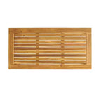 Conjunto GDFStudio Keanu de sofá biplaza y mesa de centro de madera de acacia para exteriores, con cojines