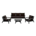 WestinTrends Avalon Outdoor 6-Piece Modular Sectional Patio Furniture Sofa Set, Gray/Brown