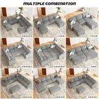 Chenille Corner Seat for Modular Sectional Sofa