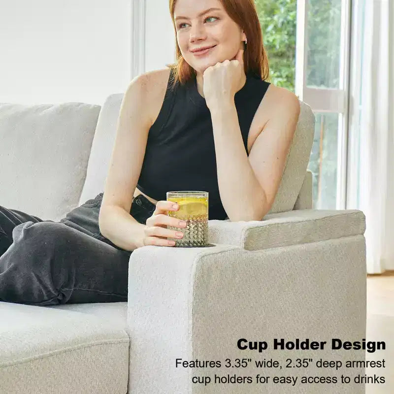 Chenille Corner Seat for Modular Sectional Sofa
