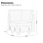 Chenille Corner Seat for Modular Sectional Sofa