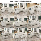 Chenille Corner Seat for Modular Sectional Sofa