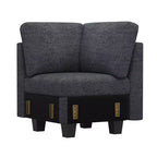 Belffin Chenille Corner Seat for Modular Couch. Sectional Sofa Module