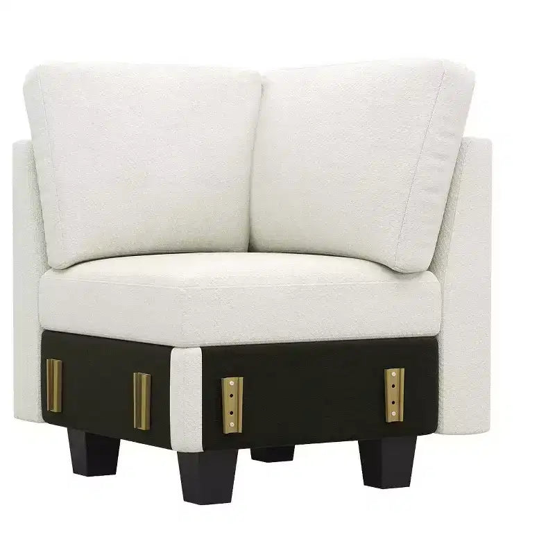 Chenille Corner Seat for Modular Sectional Sofa