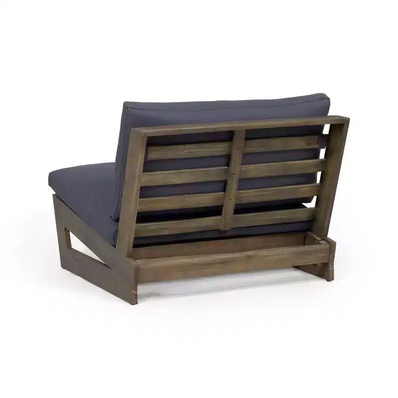 Christopher Knight Home Sherwood Fauteuils de jardin en bois d’acacia avec coussins et brasero circulaire