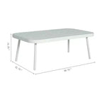 Christopher Knight Home Barbara modernes Outdoor-Set aus Metall-Couchtisch und gepolsterten Zweisitzern