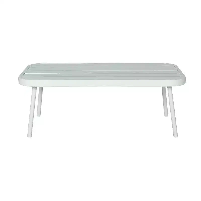 Christopher Knight Home Barbara modernes Outdoor-Set aus Metall-Couchtisch und gepolsterten Zweisitzern