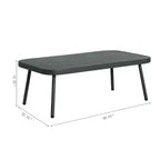 Christopher Knight Home Barbara modernes Outdoor-Set aus Metall-Couchtisch und gepolsterten Zweisitzern