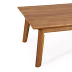 Christopher Knight Home Aggie kültéri akácfa, 4 személyes beszélgetőgarnitúra párnákkal, teak/fehér